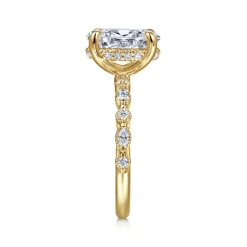 Discount Gabriel & Co. Lanna - 14K Yellow Gold Oval Diamond Engagement Ring