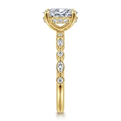 Outlet Gabriel & Co. Lanna - 14K Yellow Gold Oval Diamond Engagement Ring