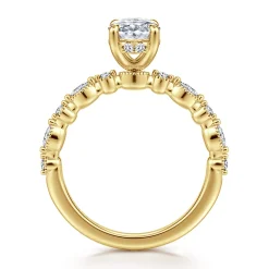 Outlet Gabriel & Co. Lanna - 14K Yellow Gold Oval Diamond Engagement Ring