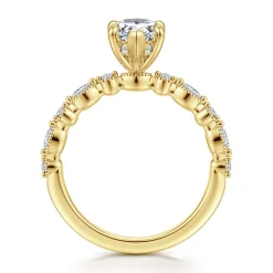 Best Gabriel & Co. Lanna - 14K Yellow Gold Pear Shape Diamond Engagement Ring