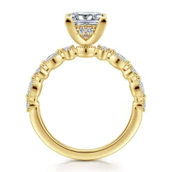 Hot Gabriel & Co. Lanna - 14K Yellow Gold Princess Cut Diamond Engagement Ring