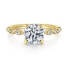 Clearance Gabriel & Co. Lanna - 14K Yellow Gold Round Diamond Engagement Ring