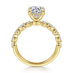 Clearance Gabriel & Co. Lanna - 14K Yellow Gold Round Diamond Engagement Ring