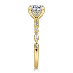 Clearance Gabriel & Co. Lanna - 14K Yellow Gold Round Diamond Engagement Ring