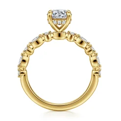 Hot Gabriel & Co. Lanna - 14K Yellow Gold Round Diamond Engagement Ring