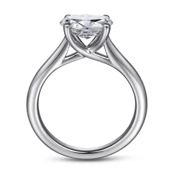 Clearance Gabriel & Co. Larissa - 14K White Gold East West Oval Solitaire Engagement Ring