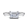 Online Gabriel & Co. Larissa - 14K White Gold East West Emerald Solitaire Engagement Ring