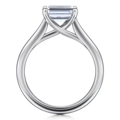Online Gabriel & Co. Larissa - 14K White Gold East West Emerald Solitaire Engagement Ring
