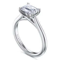 Online Gabriel & Co. Larissa - 14K White Gold East West Emerald Solitaire Engagement Ring