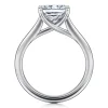 Outlet Gabriel & Co. Larissa - 14K White Gold East West Rectangular Radiant Solitaire Engagement Ring