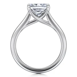 Outlet Gabriel & Co. Larissa - 14K White Gold East West Rectangular Radiant Solitaire Engagement Ring