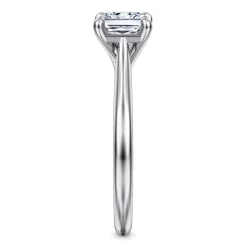 Outlet Gabriel & Co. Larissa - 14K White Gold East West Rectangular Radiant Solitaire Engagement Ring