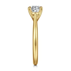 Hot Gabriel & Co. Larissa - 14K Yellow Gold East West Oval Solitaire Engagement Ring