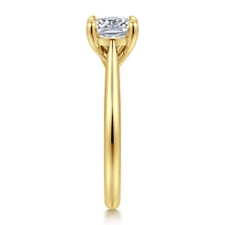 Discount Gabriel & Co. Larissa - 14K Yellow Gold East West Elongated Cushion Solitaire Engagement Ring