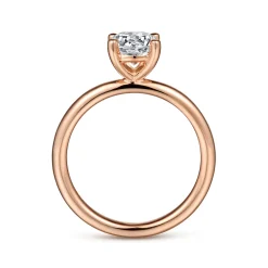 Sale Gabriel & Co. Lark - 14K Rose Gold Round Solitaire Engagement Ring