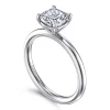 Discount Gabriel & Co. Lark - 14K White Gold Cushion Cut Solitaire Engagement Ring