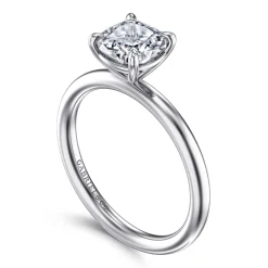 Discount Gabriel & Co. Lark - 14K White Gold Cushion Cut Solitaire Engagement Ring