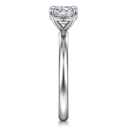 Discount Gabriel & Co. Lark - 14K White Gold Cushion Cut Solitaire Engagement Ring
