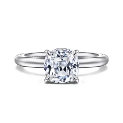 Hot Gabriel & Co. Lark - 14K White Gold Cushion Cut Solitaire Engagement Ring