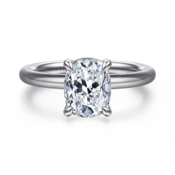 Discount Gabriel & Co. Lark - 14K White Gold Elongated Cushion Solitaire Engagement Ring