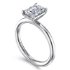 Outlet Gabriel & Co. Lark - 14K White Gold Emerald Cut Solitaire Engagement Ring