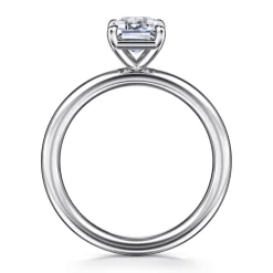 Outlet Gabriel & Co. Lark - 14K White Gold Emerald Cut Solitaire Engagement Ring