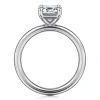 Discount Gabriel & Co. Lark - 14K White Gold Emerald Cut Solitaire Engagement Ring