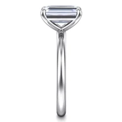 Gabriel & Co. Lark - 14K White Gold Emerald Cut Solitaire Engagement Ring