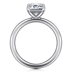 Gabriel & Co. Lark - 14K White Gold Emerald Cut Solitaire Engagement Ring