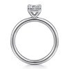 Best Gabriel & Co. Lark - 14K White Gold Emerald Cut Solitaire Engagement Ring