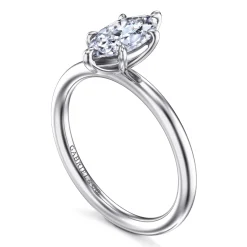 Clearance Gabriel & Co. Lark - 14K White Gold Marquise Shape Solitaire Engagement Ring