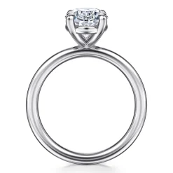 Discount Gabriel & Co. Lark - 14K White Gold Oval Solitaire Engagement Ring