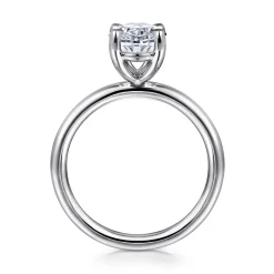 Clearance Gabriel & Co. Lark - 14K White Gold Oval Solitaire Engagement Ring