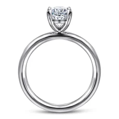 Discount Gabriel & Co. Lark - 14K White Gold Oval Solitaire Engagement Ring