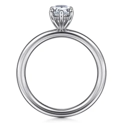 Hot Gabriel & Co. Lark - 14K White Gold Pear Shape Solitaire Engagement Ring