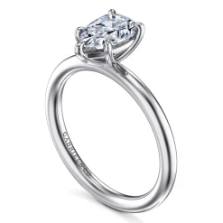 Hot Gabriel & Co. Lark - 14K White Gold Pear Shape Solitaire Engagement Ring