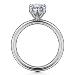 Best Gabriel & Co. Lark - 14K White Gold Pear Shape Solitaire Engagement Ring
