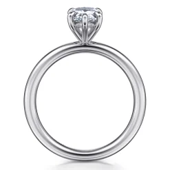Best Gabriel & Co. Lark - 14K White Gold Pear Shape Solitaire Engagement Ring