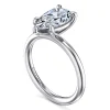 New Gabriel & Co. Lark - 14K White Gold Pear Shape Solitaire Engagement Ring