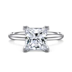 Discount Gabriel & Co. Lark - 14K White Gold Princess Cut Solitaire Engagement Ring
