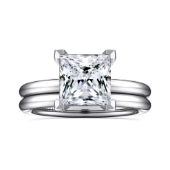 Discount Gabriel & Co. Lark - 14K White Gold Princess Cut Solitaire Engagement Ring