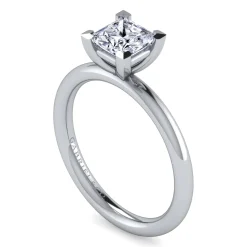 Gabriel & Co. Lark - 14K White Gold Princess Cut Solitaire Engagement Ring