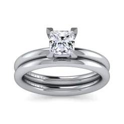 Gabriel & Co. Lark - 14K White Gold Princess Cut Solitaire Engagement Ring