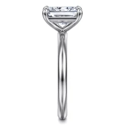 Sale Gabriel & Co. Lark - 14K White Gold Radiant Cut Solitaire Engagement Ring