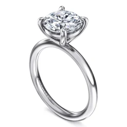 Hot Gabriel & Co. Lark - 14K White Gold Round Solitaire Engagement Ring