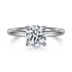 Discount Gabriel & Co. Lark - 14K White Gold Round Solitaire Engagement Ring