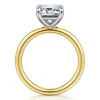 Online Gabriel & Co. Lark - 14K White-Yellow Gold Emerald Cut Solitaire Engagement Ring
