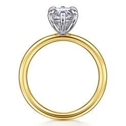Online Gabriel & Co. Lark - 14K White-Yellow Gold Marquise Shape Solitaire Engagement Ring