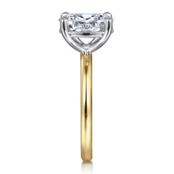 Sale Gabriel & Co. Lark - 14K White Yellow Gold Oval Solitaire Engagement Ring