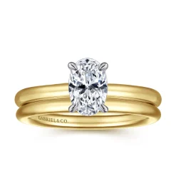Online Gabriel & Co. Lark - 14K White Yellow Gold Oval Solitaire Engagement Ring